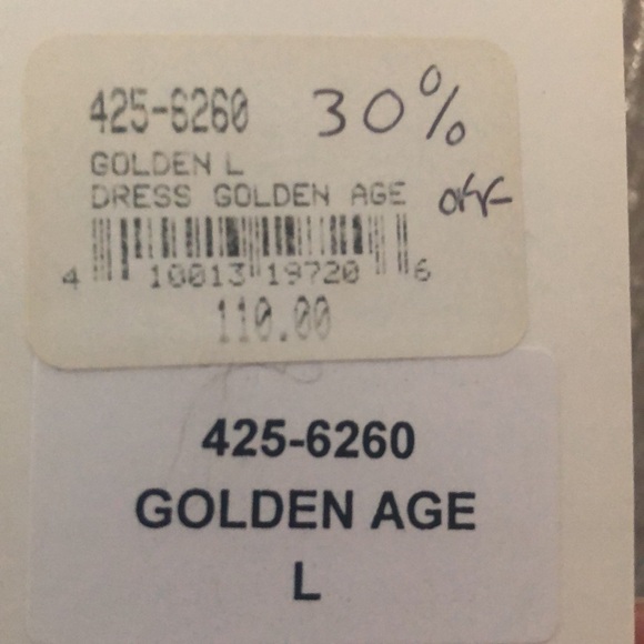 Isle by Melis Kozan pale gold metallic midi-dress. Size L - Picture 4 of 7